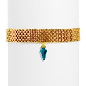 BaubleBar Turquoise Arrowhead Gold Choker